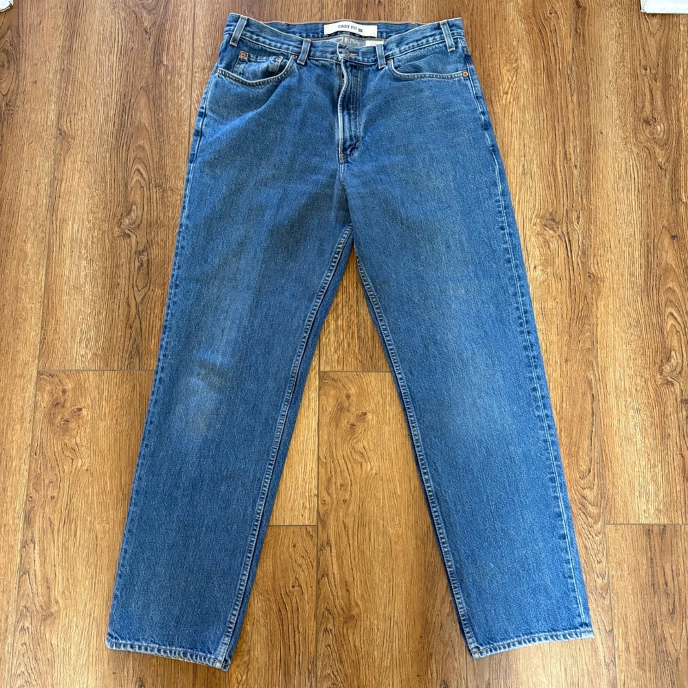 Y2K Gap Easy Fit Mens Blue Denim Jeans Straight Leg 36x32 Medium Wash vtg casual